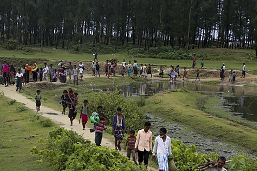 '370,000 Rohingyas flee Myanmar for Bangladesh'