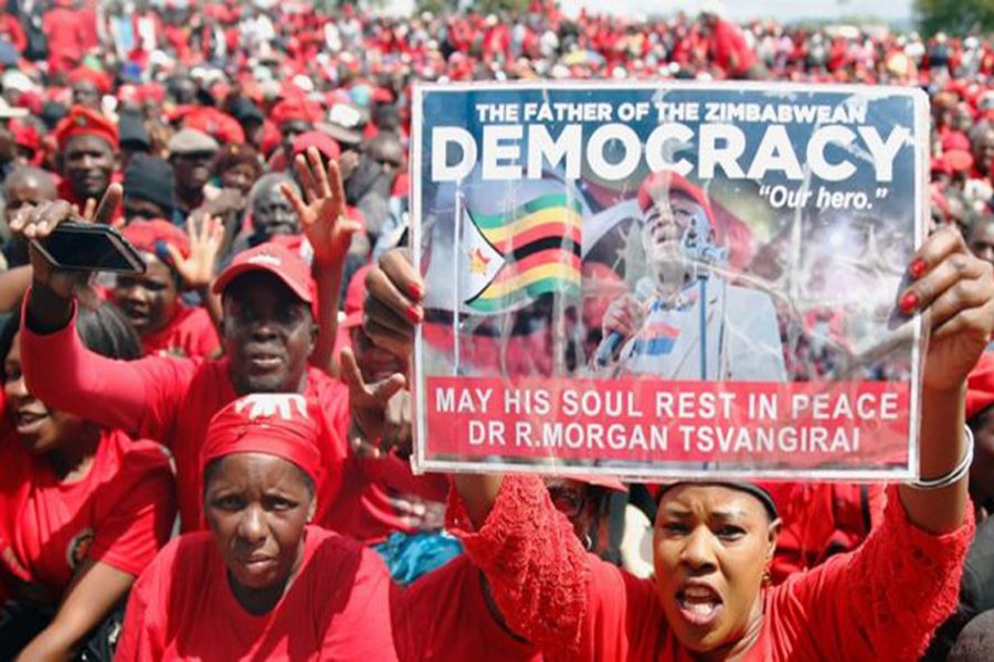Zimbabweans bid farewell to Tsvangirai