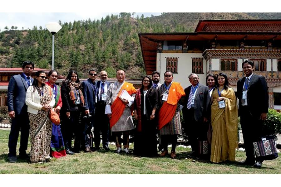 Shuchona Foundation staff and executive committee members with Prime Minister Tshering Tobgay  of Bhutan at the International Conference on Autism and Neurodevelopmental Disorders, 2017