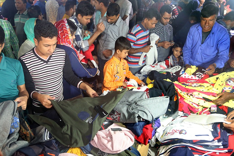 Sales of warm clothes peak