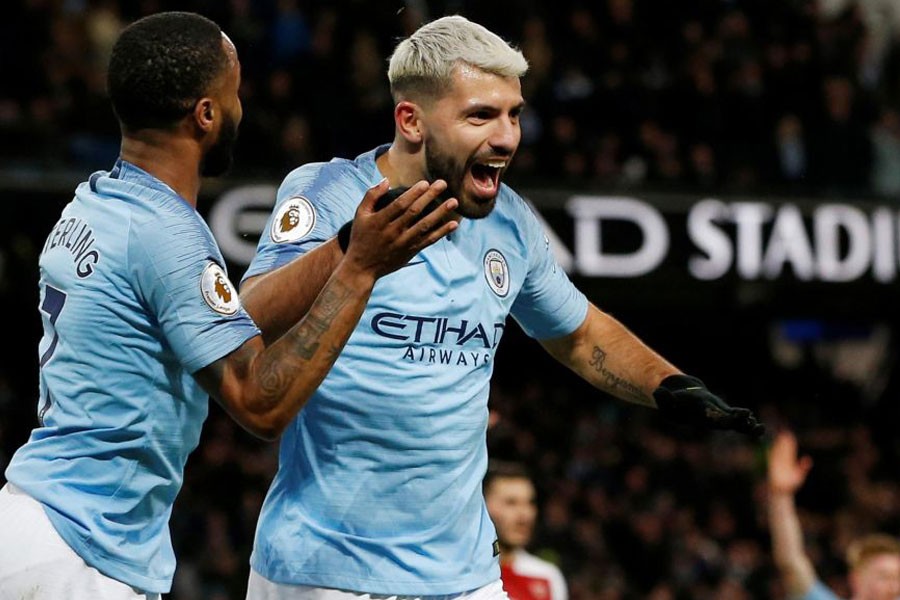 Aguero hat-trick leads City to victory over Arsenal
