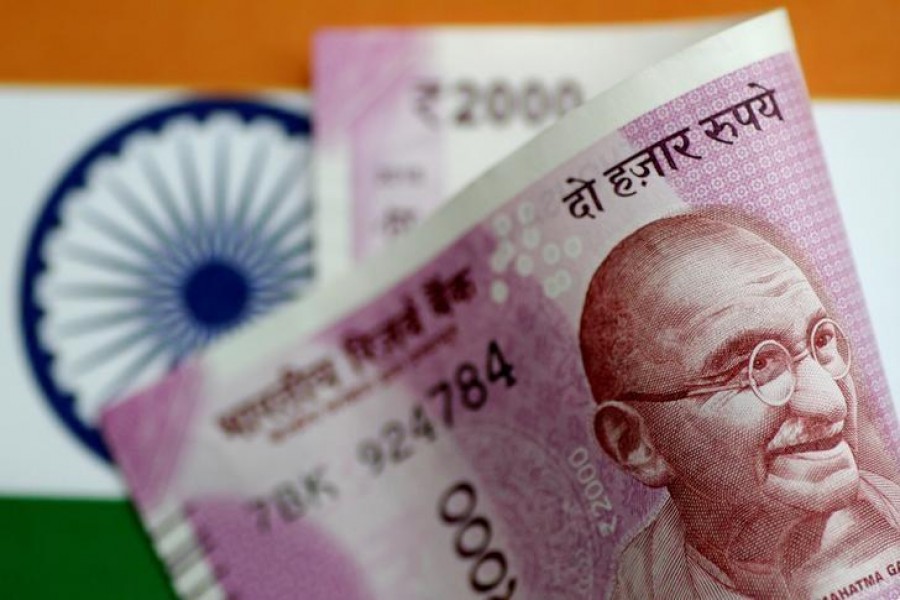 An India rupee note is seen in this illustration photo June 1, 2017. Reuters/Thomas White/Illustration/File Photo