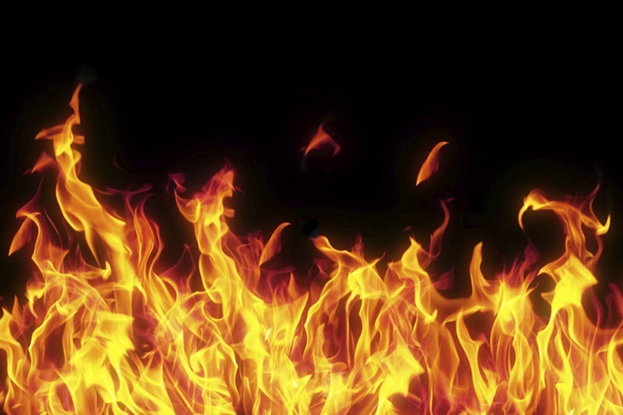 Fire guts 50 shops in Noakhali