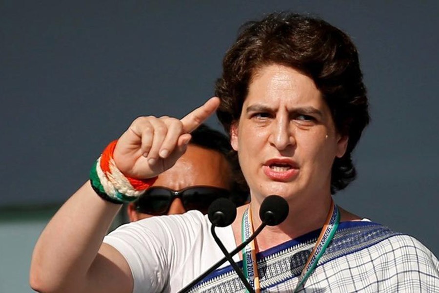 India's Congress leader Priyanka Gandhi detained