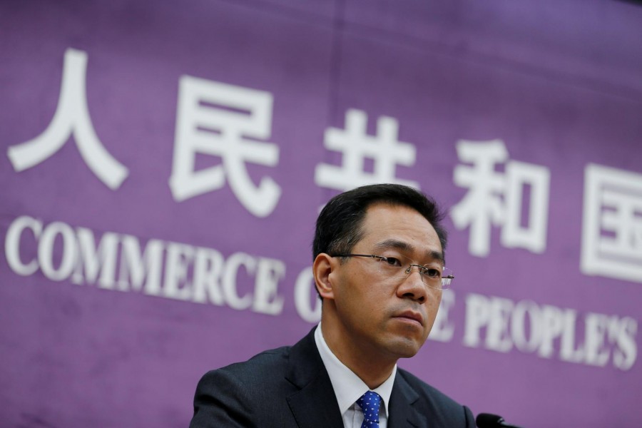 China's Ministry of Commerce spokesperson Gao Feng attends a news conference at the commerce ministry in Beijing, China, June 19, 2018. Reuters/File Photo