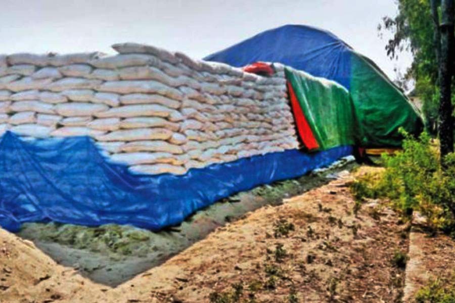 40,000mt of fertiliser lying under open sky for a year