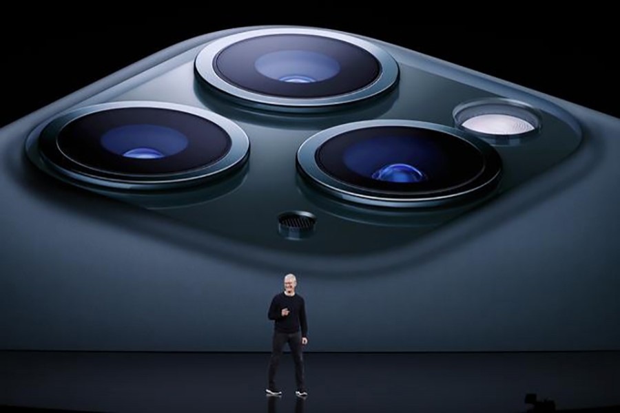 CEO Tim Cook presents the new iPhone 11 Pro at an Apple event at their headquarters in Cupertino, California, US on September 10, 2019 — Reuters photo