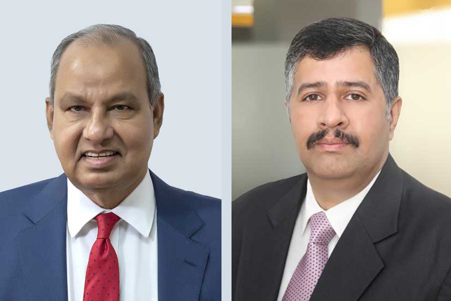 Newly elected AmCham President Md Nurul Islam and Vice President Syed Mohammad Kamal