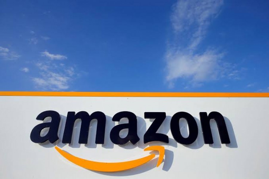The logo of Amazon is seen at the company logistics centre in Boves, France, August 8, 2018. Reuters/Files