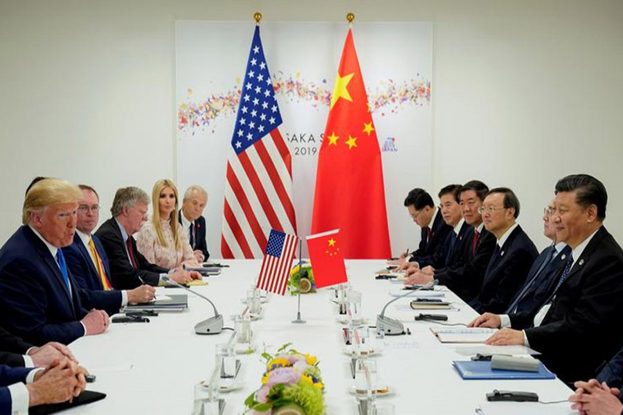 US President Donald Trump meets with China's President Xi Jinping at the start of their bilateral meeting at the G20 leaders summit in Osaka, Japan, June 29, 2019. Reuters/File Photo