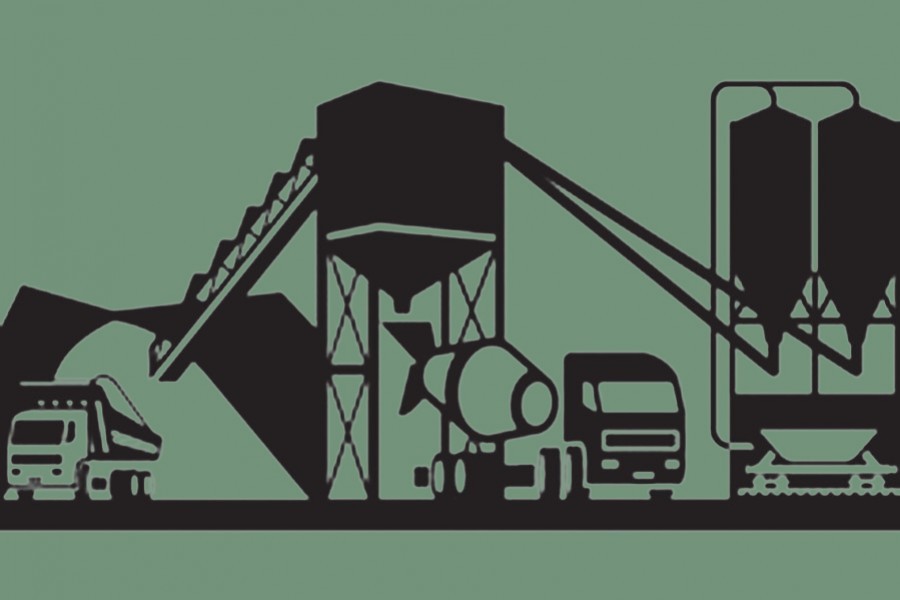 - Representational image of a cement factory