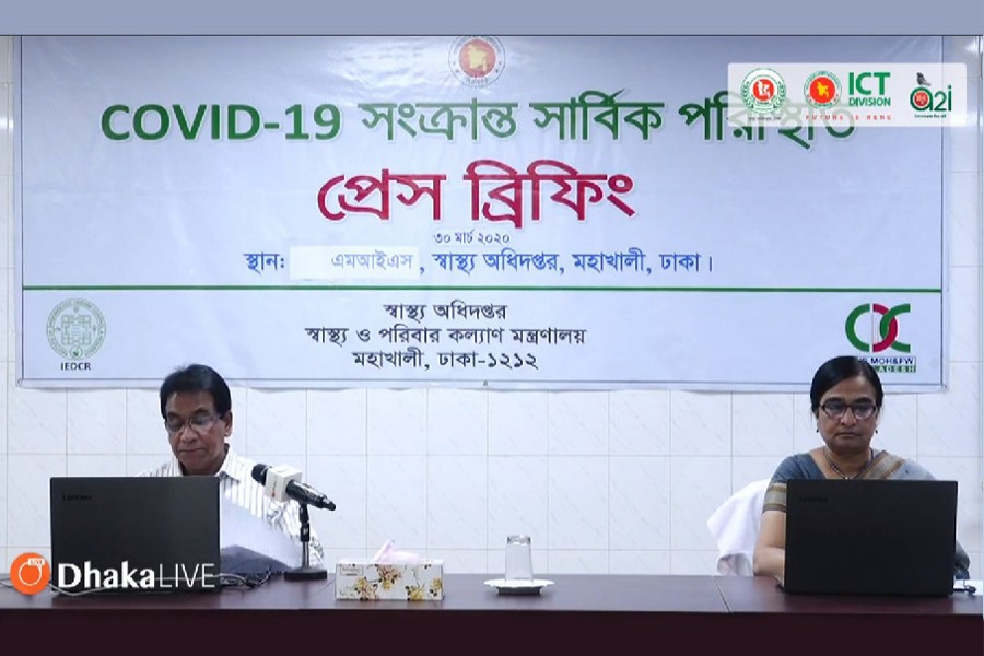 IEDCR Director Meerjady Sabrina Flora (right) seen in this screen grab while addressing an online press briefing on Monday