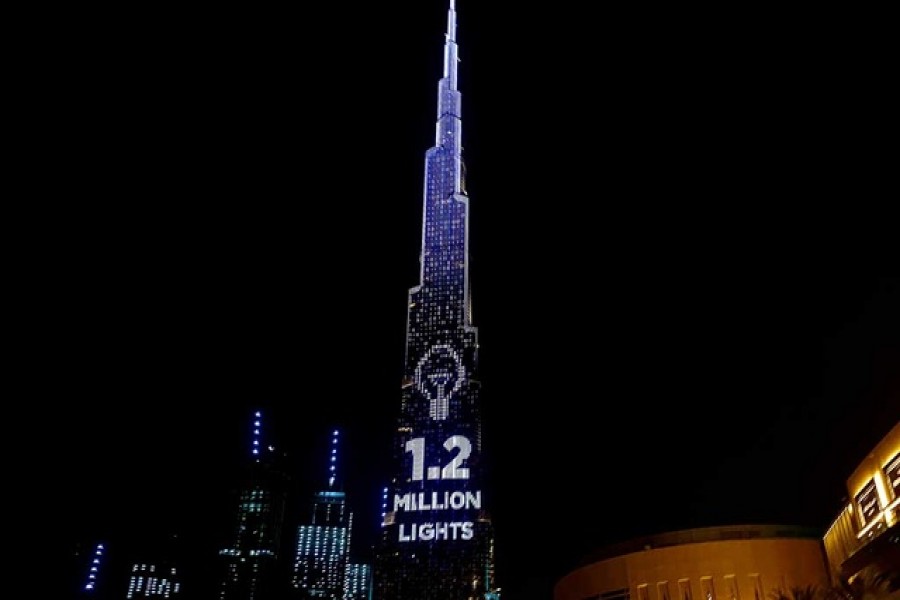 Dubai turns world's tallest building into coronavirus charity box