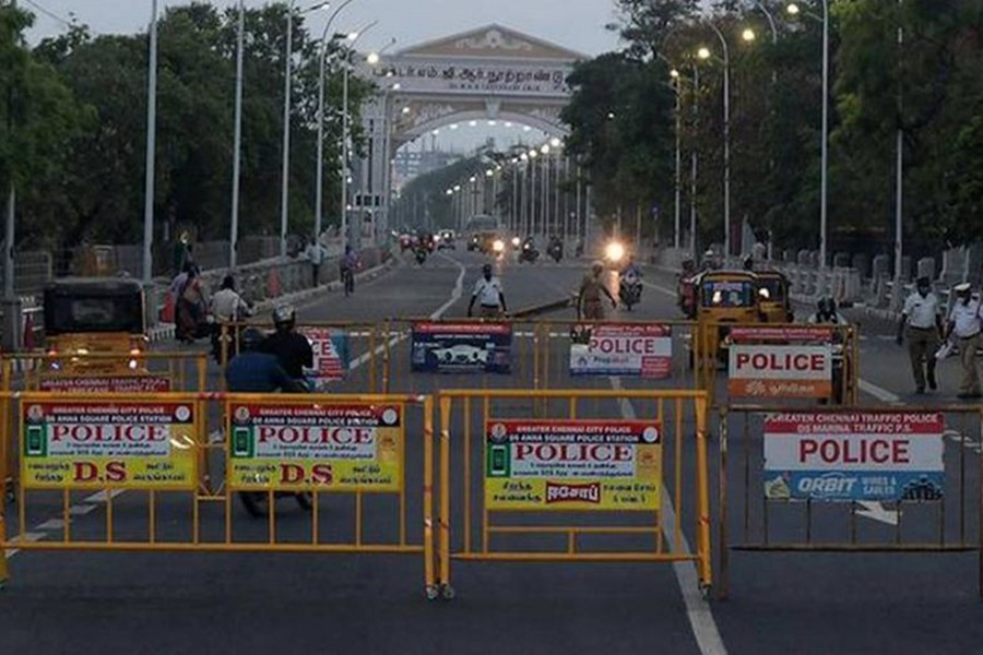 India's Chennai goes into lockdown