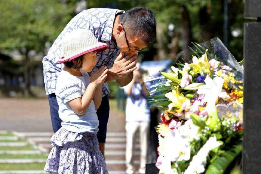 Nagasaki urges nuke ban on 75th anniversary of US A-bombing