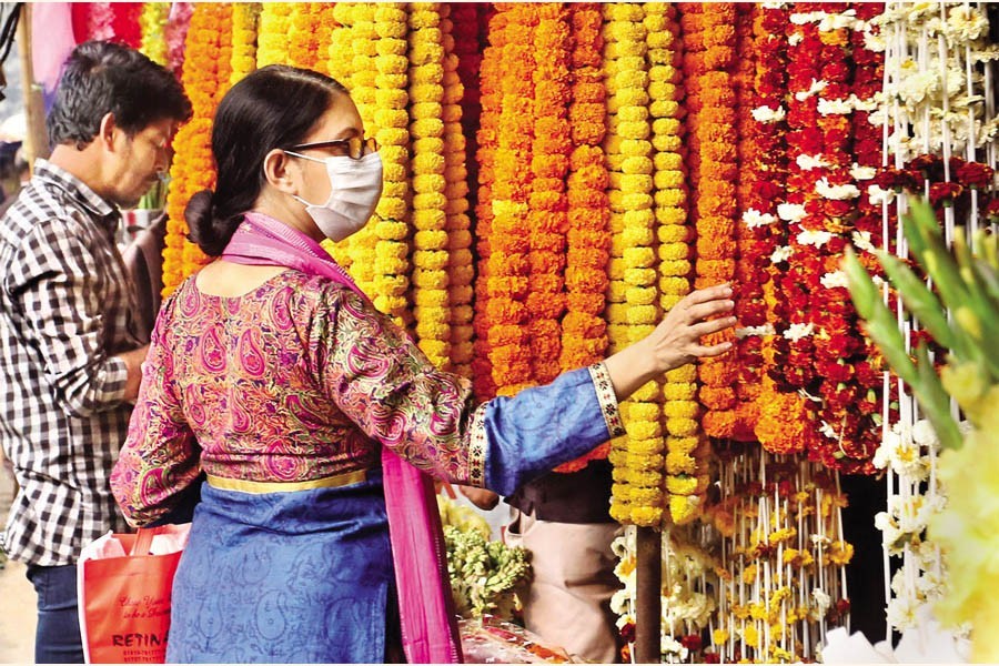 Covid mars flower trade in the month of language, spring, valentine's day