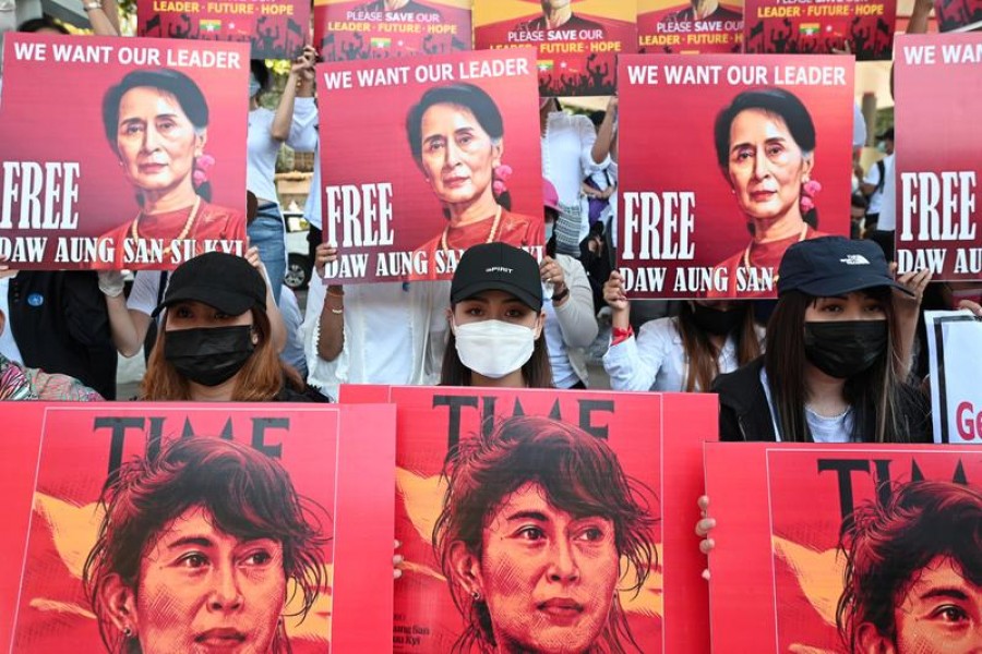 Suu Kyi on remand until Wednesday