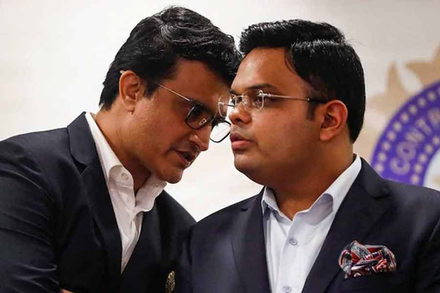 ভারতীয় বোর্ডের সভাপতি সৌরভ গাঙ্গুলি ও সচিব জয় শাহ। ছবি : বিসিসিআই।