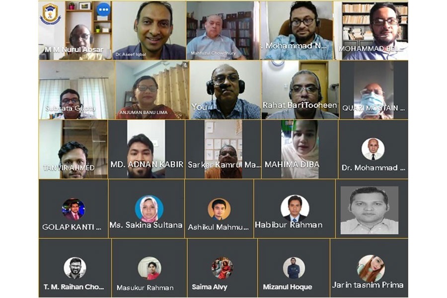 সিআইইউর সামার ২০২১ সেমিস্টারের ওরিয়েন্টেশন অনুষ্ঠানে সভাপতিত্ব করেন উপাচার্য ড. মাহফুজুল হক চৌধুরী।