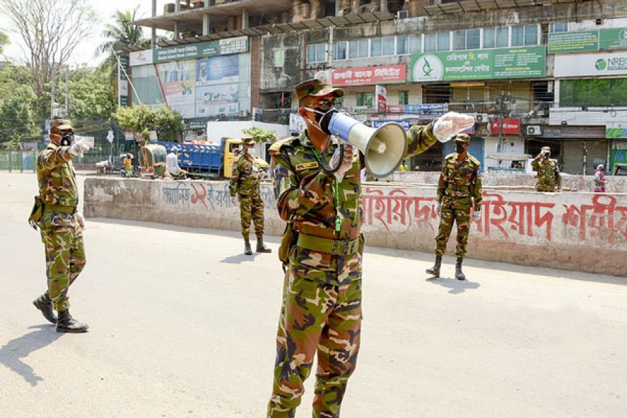 লকডাউন বাস্তবায়নে সেনা থাকবে ৭ দিন
