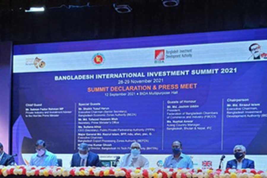 আন্তর্জাতিক বিনিয়োগ সম্মেলন ২৮ ও ২৯ নভেম্বর