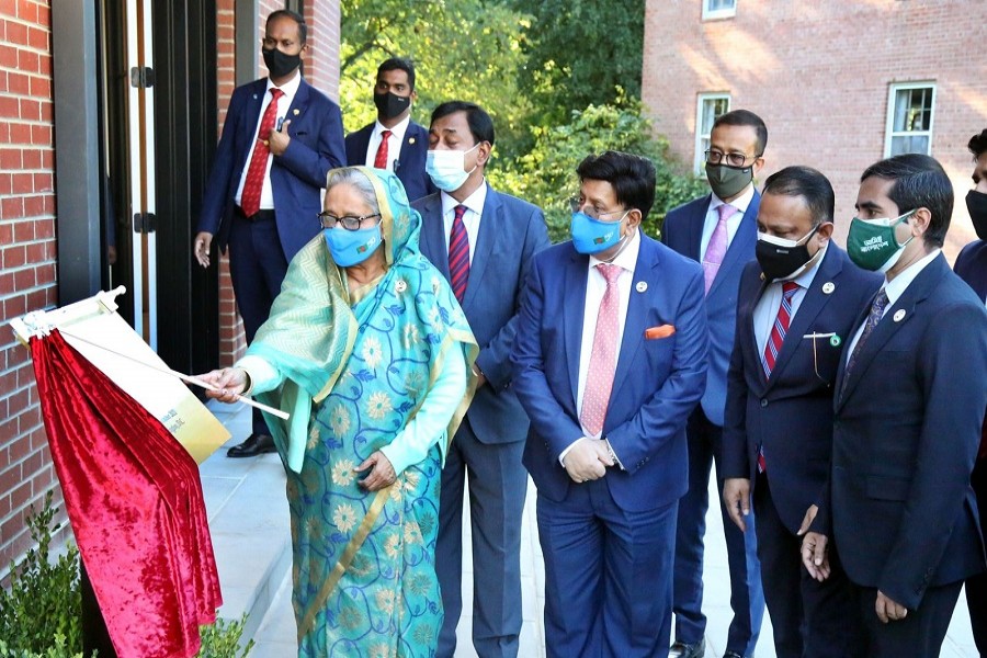 যুক্তরাষ্ট্রের মেরিল্যান্ডে বাংলাদেশ হাউসের উদ্বোধন প্রধানমন্ত্রীর