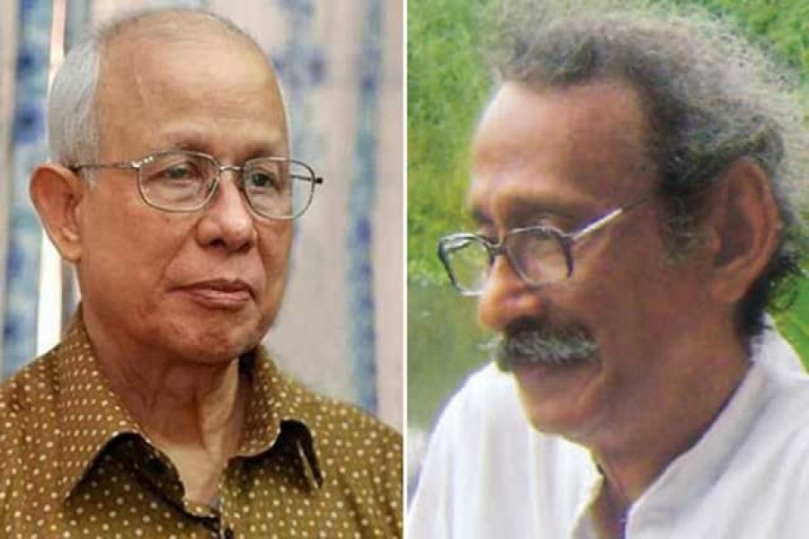 কাজী আনোয়ার হোসেন (বাঁয়ে) ও শেখ আবদুল হাকিম