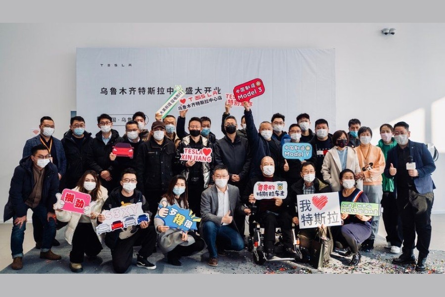 Tesla criticised in US after opening Xinjiang showroom