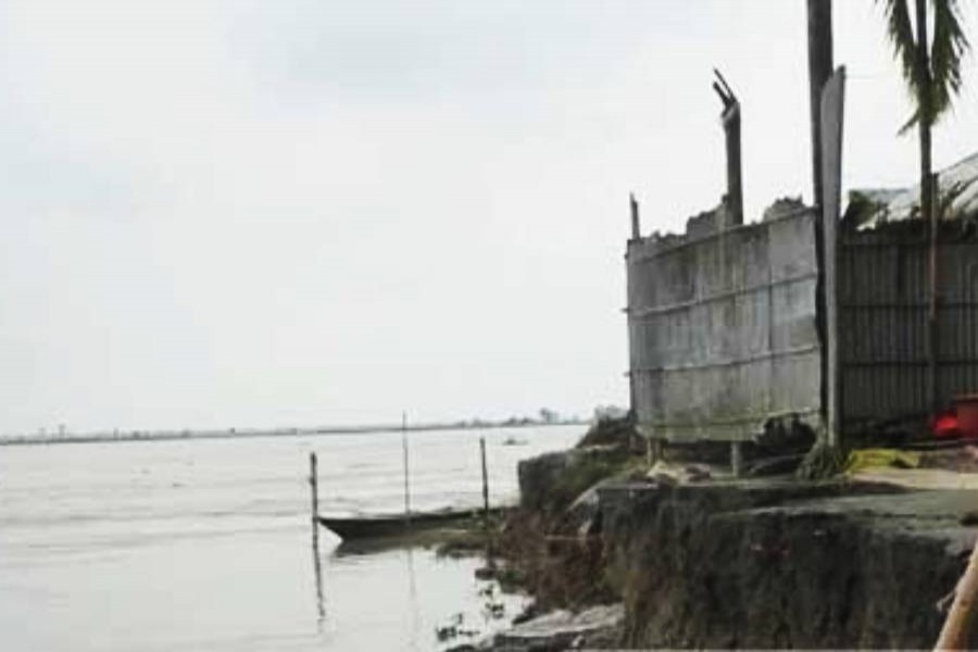 কুড়িগ্রামে তিস্তার ভাঙন: অর্ধ শতাধিক বাড়িঘর নদী গর্ভে