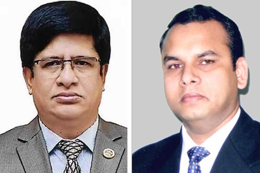 মোহাম্মদ জয়নুল বারী ও  এম মোশাররফ হোসেন।