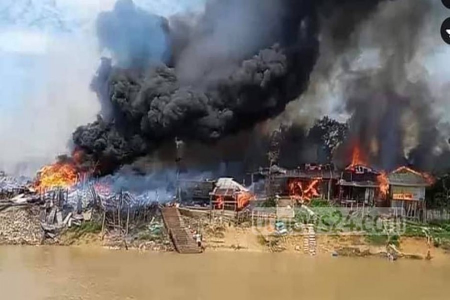 বাঘাইছড়িতে পুড়েছে ৭০ দোকান ঘর