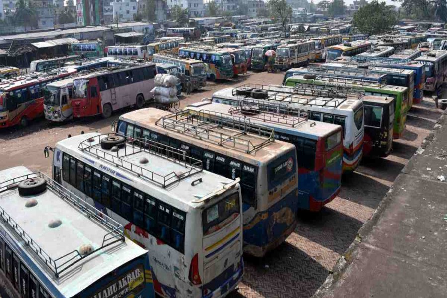 Transport workers' strike in Sylhet hits commuters hard