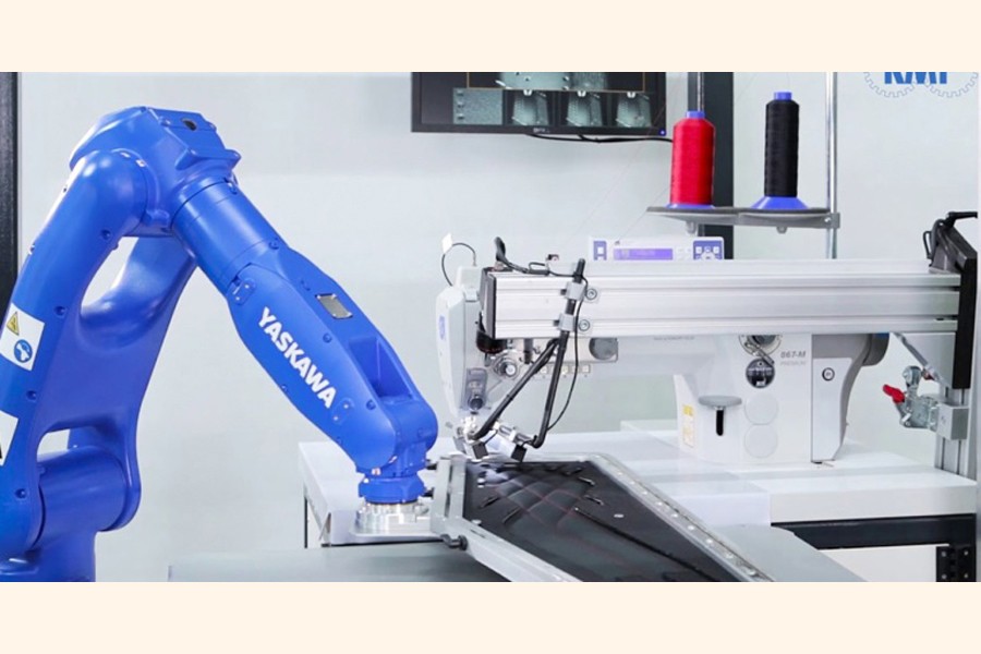 Use of Robot in textile industry is increasing slowly. 	—Collected Photo