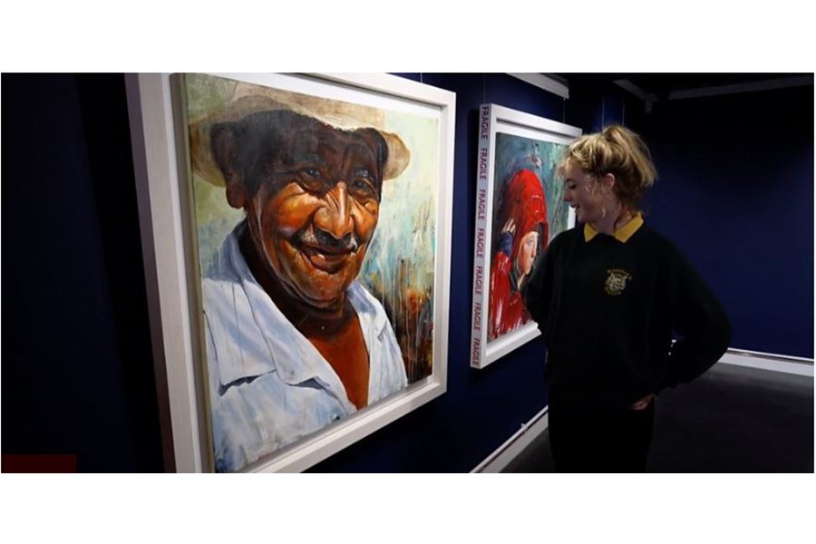 Makenzy Beard: The Swansea teen selling her painting for £23k