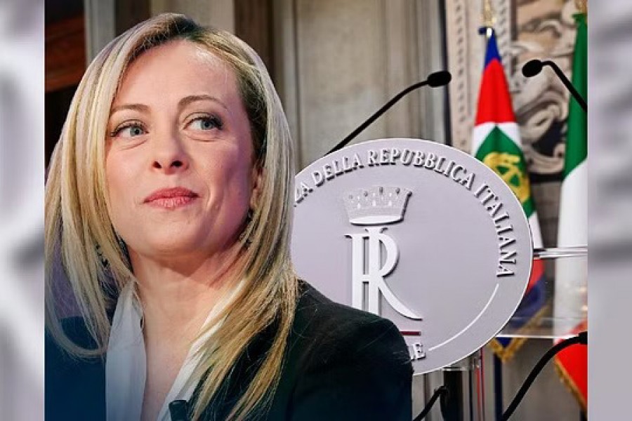 ইতালির প্রথম নারী প্রধানমন্ত্রী জর্জিয়া মেলোনি