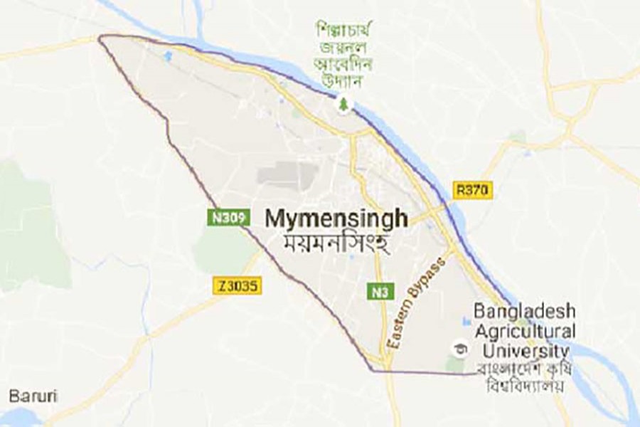 Google map showing Mymensingh district.