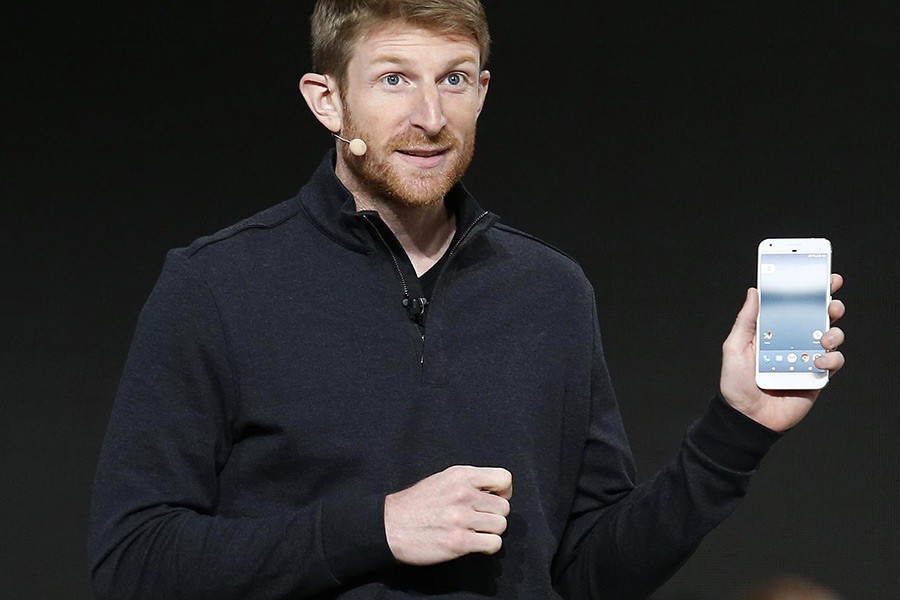 Brian Rakowski, VP of Product Management at Google, speaks about the Pixel phone, during the presentation of new Google hardware in San Francisco, California, US. -Reuters Photo