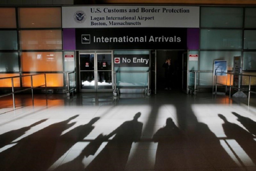 An international traveller arrives after US President Donald Trump's executive order travel ban at Logan Airport in Boston, Massachusetts, US January 30, 2017. Reuters/File Photo