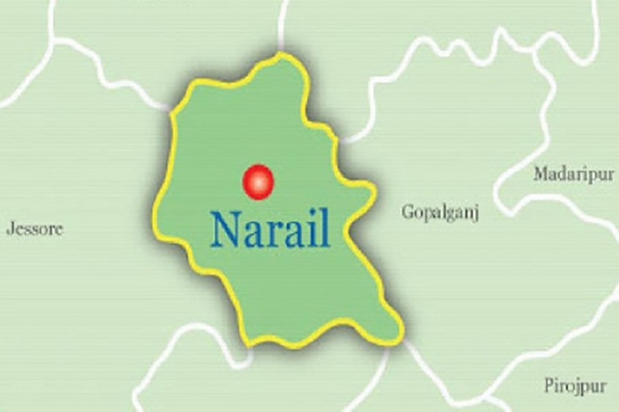 Google map showing Narail district