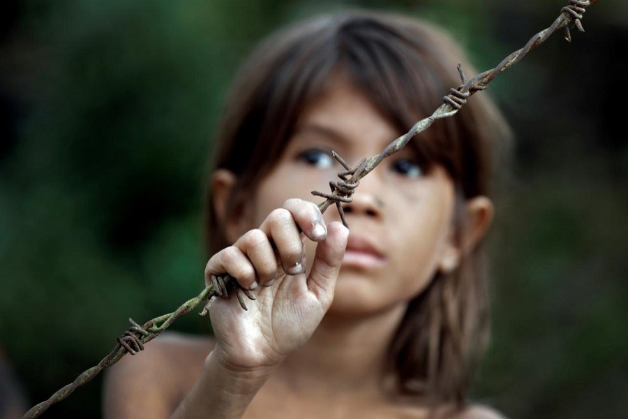 A Rohingya refugee girl at a camp in Cox's Bazar, Bangladesh, September 28, 2017. Reuters