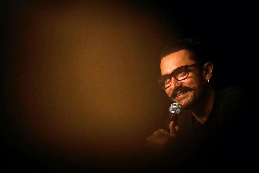 Aamir Khan smiles during a news conference in Singapore October 2, 2017. - REUTERS