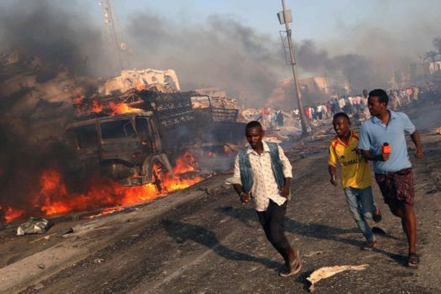 There are fears people are trapped under the rubble. – Reuters photo