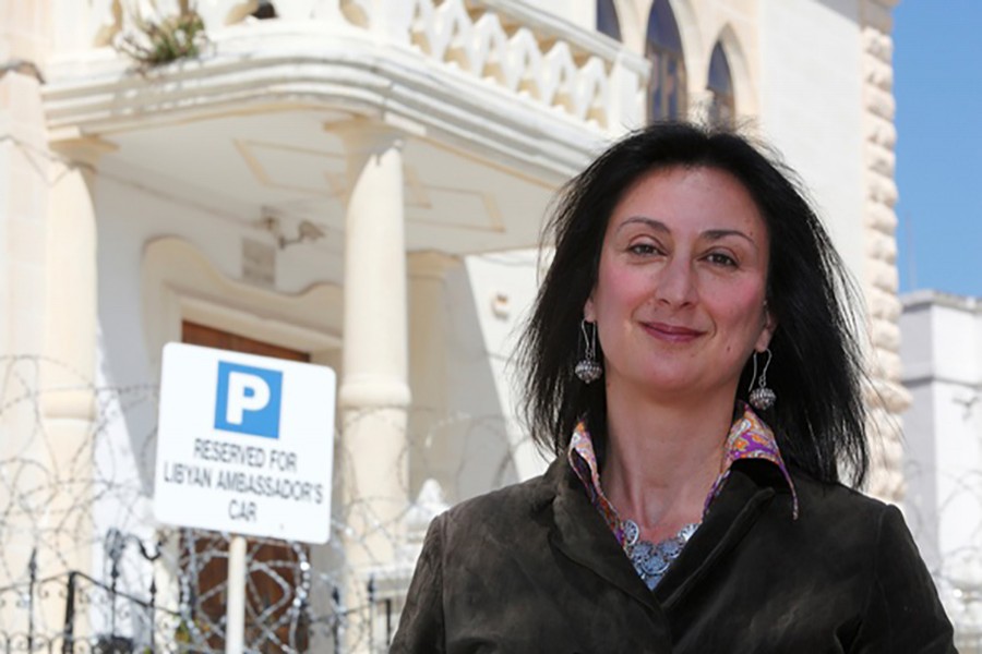 Investigative journalist Caruana Galizia was killed after a powerful bomb blew up a car killing her in Bidnija, Malta on Monday. - Reuters file photo