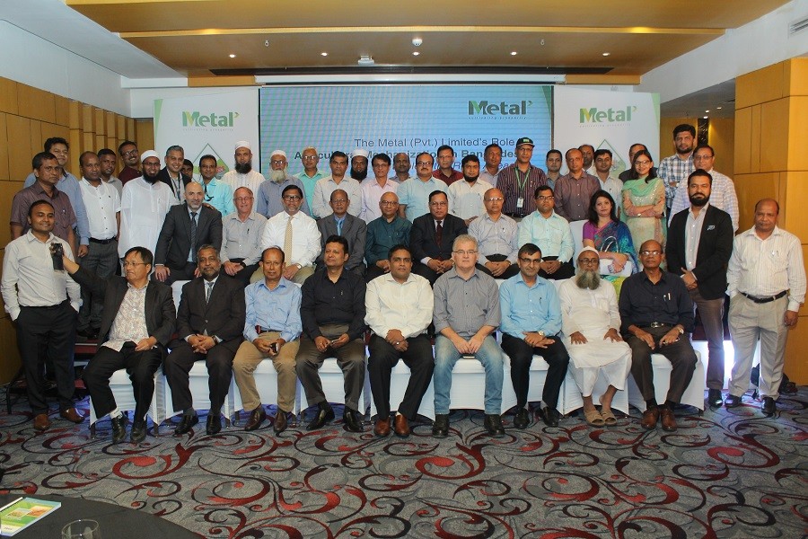 Guests and discussants of the opinion shearing meeting, titled ‘Metal (Pvt.) Limited’s role in agricultural mechanization in Bangladesh: Explore the road ahead’, at a Gulshan hotel in capital Dhaka on Wednesday.