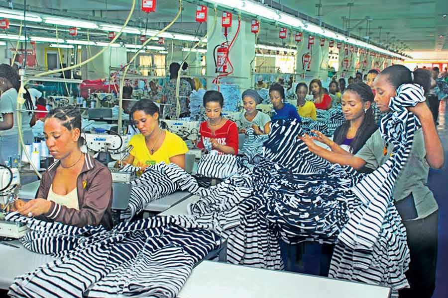 Workers at a factory in Ethiopia