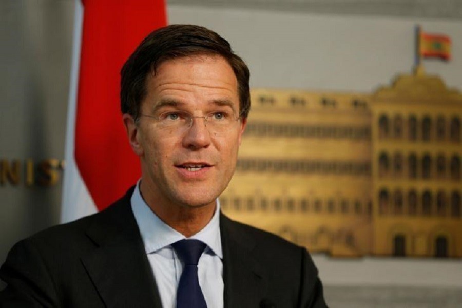 Dutch Prime Minister Mark Rutte is seen in this Reuters photo taken during a press conference at the government palace in downtown Beirut, Lebanon, May 3, 2016.