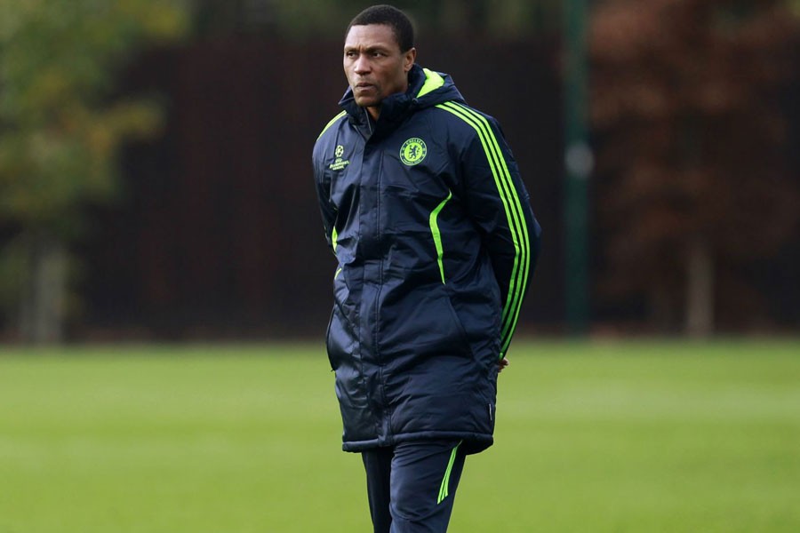 Chelsea's Michael Emenalo attends a team training session when he was assistant coach in 2010. (Reuters