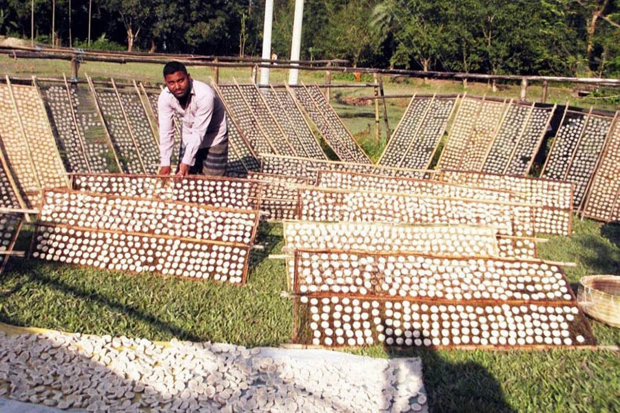 Lentil dumpling brings solvency for 1,000 families in Naogaon