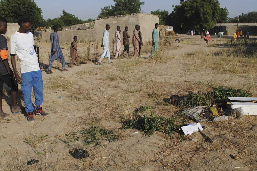 The aftermath of a previous suicide attack in Nigeria (AP)