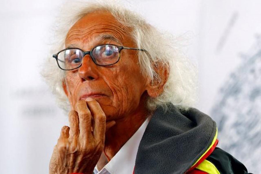 Bulgarian-born artist Christo Vladimirov Javacheff known as Christo attends a news conference during the presentation of the installation 'The Floating Piers', on the Lake Iseo, northern Italy June 16, 2016. Reuters